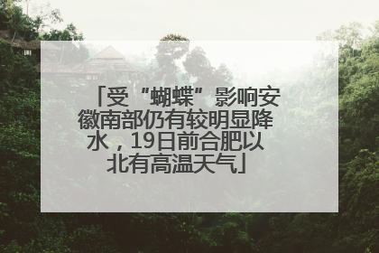 受“蝴蝶”影响安徽南部仍有较明显降水，19日前合肥以北有高温天气