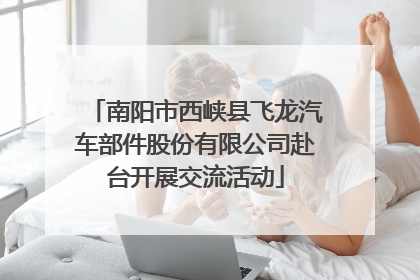 南阳市西峡县飞龙汽车部件股份有限公司赴台开展交流活动