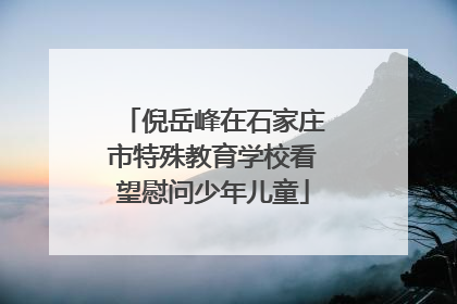 倪岳峰在石家庄市特殊教育学校看望慰问少年儿童