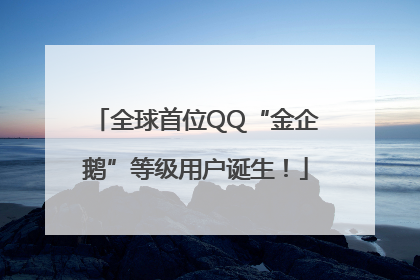 全球首位QQ“金企鹅”等级用户诞生！