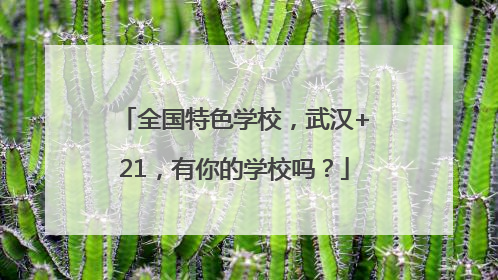 全国特色学校，武汉+21，有你的学校吗？