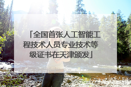 全国首张人工智能工程技术人员专业技术等级证书在天津颁发