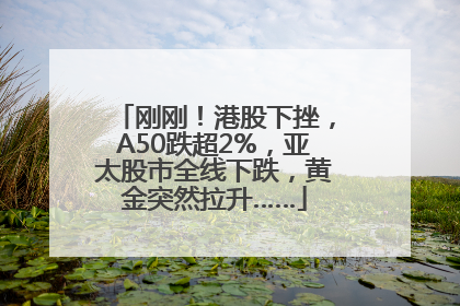 刚刚！港股下挫，A50跌超2%，亚太股市全线下跌，黄金突然拉升……