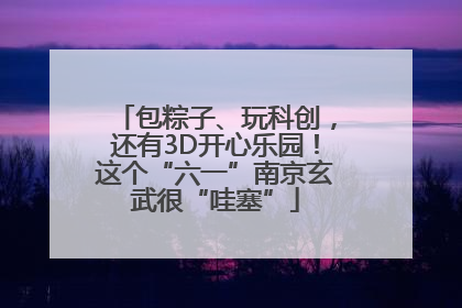 包粽子、玩科创，还有3D开心乐园！这个“六一”南京玄武很“哇塞”