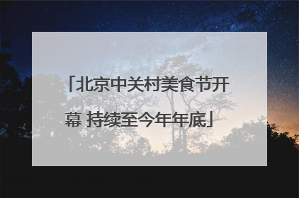 北京中关村美食节开幕 持续至今年年底