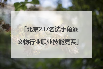 北京237名选手角逐文物行业职业技能竞赛