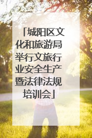 城阳区文化和旅游局举行文旅行业安全生产暨法律法规培训会