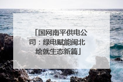 国网南平供电公司：绿电赋能闽北 绘就生态新篇