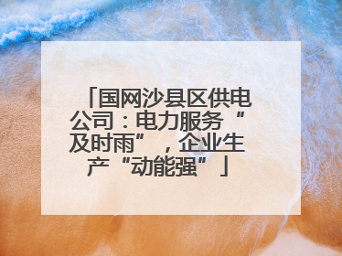 国网沙县区供电公司：电力服务“及时雨”，企业生产“动能强”