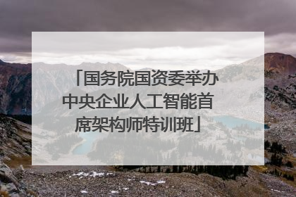 国务院国资委举办中央企业人工智能首席架构师特训班