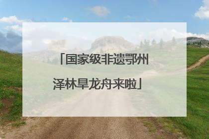 国家级非遗鄂州泽林旱龙舟来啦