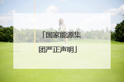 国家能源集团严正声明