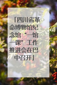 四川省革命博物馆纪念馆“一馆一课”工作推进会在巴中召开