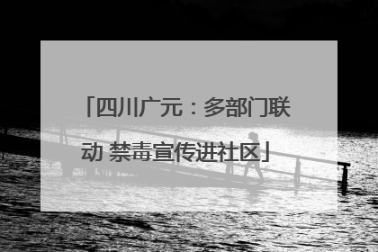四川广元：多部门联动 禁毒宣传进社区