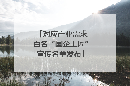 对应产业需求 百名“国企工匠”宣传名单发布