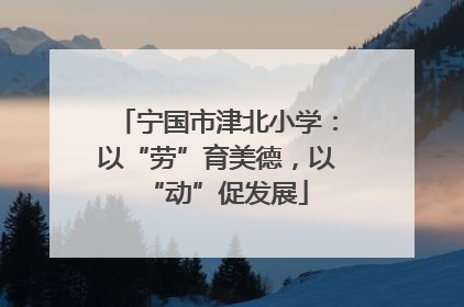 宁国市津北小学：以“劳”育美德，以“动”促发展
