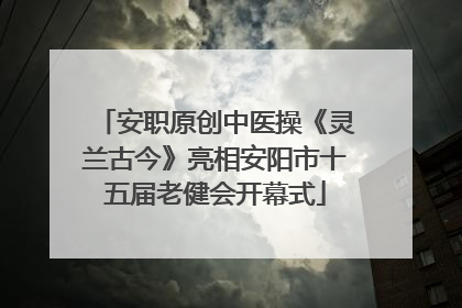 安职原创中医操《灵兰古今》亮相安阳市十五届老健会开幕式