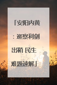 安阳内黄：巡察利剑出鞘 民生难题速解