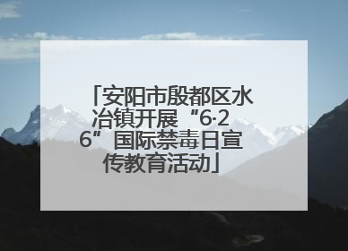 安阳市殷都区水冶镇开展“6·26”国际禁毒日宣传教育活动