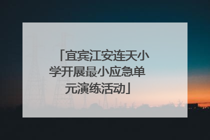 宜宾江安连天小学开展最小应急单元演练活动