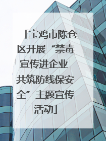 宝鸡市陈仓区开展“禁毒宣传进企业 共筑防线保安全”主题宣传活动