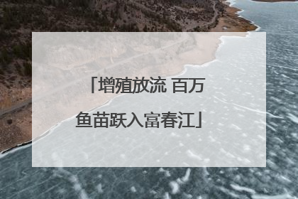 增殖放流 百万鱼苗跃入富春江