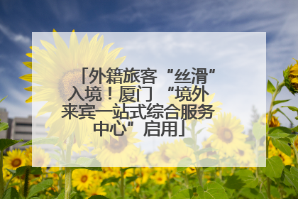 外籍旅客“丝滑”入境！厦门 “境外来宾一站式综合服务中心”启用