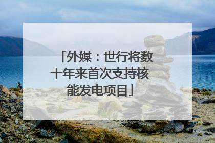 外媒：世行将数十年来首次支持核能发电项目