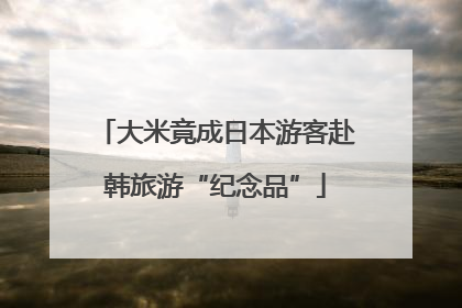大米竟成日本游客赴韩旅游“纪念品”