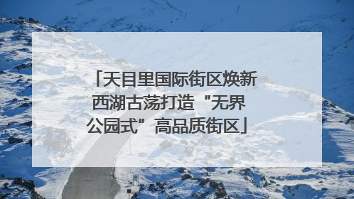 天目里国际街区焕新 西湖古荡打造“无界公园式”高品质街区