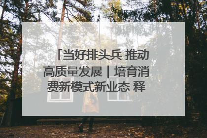 当好排头兵 推动高质量发展｜培育消费新模式新业态 释放经济增长新动能