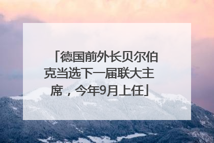 德国前外长贝尔伯克当选下一届联大主席，今年9月上任
