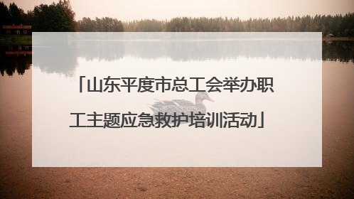 山东平度市总工会举办职工主题应急救护培训活动