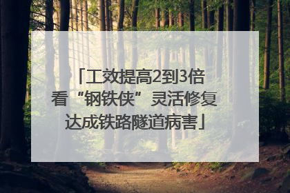 工效提高2到3倍 看“钢铁侠”灵活修复达成铁路隧道病害