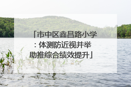 市中区鑫昌路小学：体测防近视并举 助推综合绩效提升