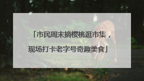市民周末摘樱桃逛市集，现场打卡老字号奇趣美食