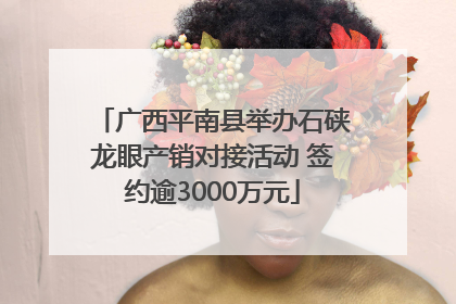 广西平南县举办石硖龙眼产销对接活动 签约逾3000万元