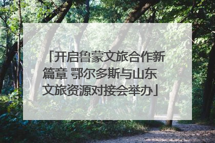 开启鲁蒙文旅合作新篇章 鄂尔多斯与山东文旅资源对接会举办