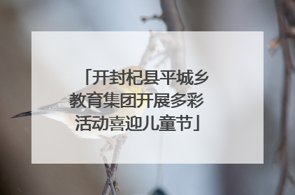 开封杞县平城乡教育集团开展多彩活动喜迎儿童节