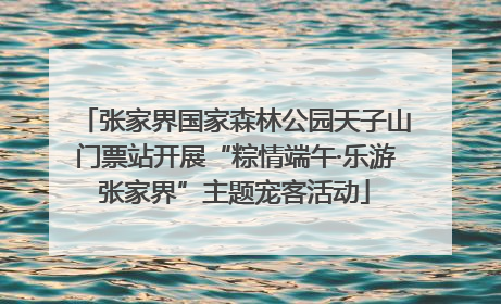 张家界国家森林公园天子山门票站开展“粽情端午·乐游张家界”主题宠客活动