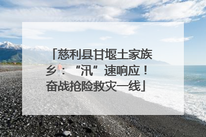慈利县甘堰土家族乡：“汛”速响应！奋战抢险救灾一线