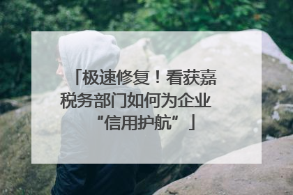 极速修复！看获嘉税务部门如何为企业“信用护航”