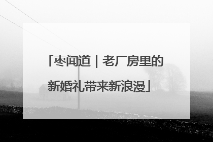 枣闻道｜老厂房里的新婚礼带来新浪漫
