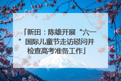 新田：陈雄开展“六一”国际儿童节走访慰问并检查高考准备工作