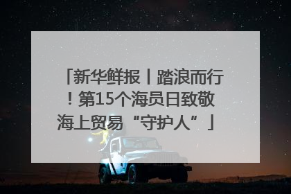 新华鲜报丨踏浪而行！第15个海员日致敬海上贸易“守护人”