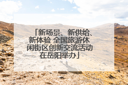 新场景、新供给、新体验 全国旅游休闲街区创新交流活动在岳阳举办