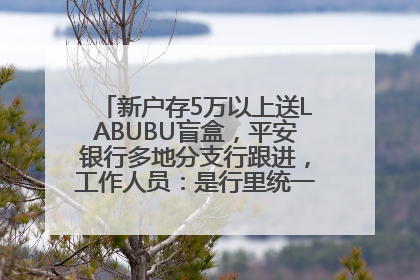 新户存5万以上送LABUBU盲盒，平安银行多地分支行跟进，工作人员：是行里统一的，进货渠道不清楚