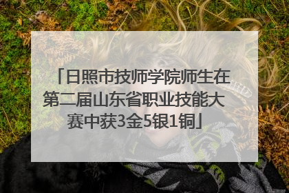 日照市技师学院师生在第二届山东省职业技能大赛中获3金5银1铜