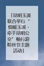 昆明玉溪联合举行“情暖玉溪・牵手昆明公交”畅行游粉丝节主题活动