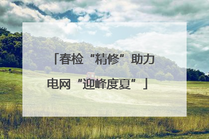 春检“精修”助力电网“迎峰度夏”